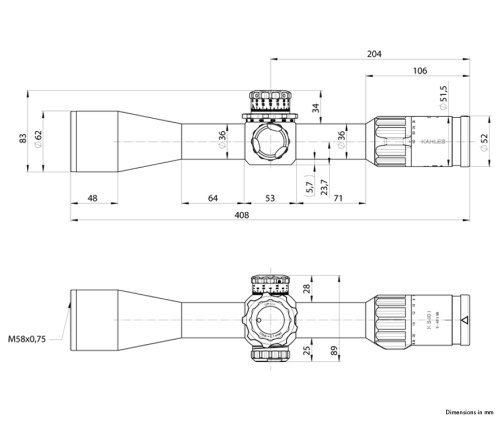 Produktabbildung KAHLES K540i 5-40x56i / SKMR4+ / ccw rechts