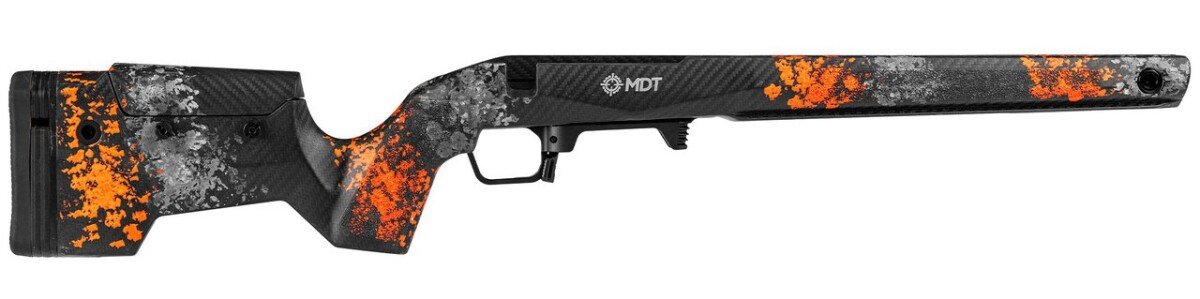 Produktabbildung CRBN Rifle Stock / Remington SA / Precision Bottom Metal / Hunter Orange Grey