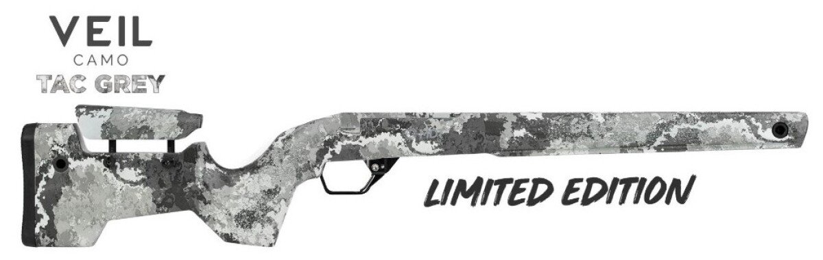 Produktabbildung CRBN Rifle Stock / Remington SA / Hunter Bottom Metal / Veil Camo Tac Grey