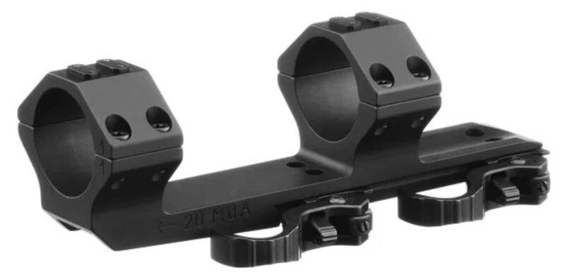 Produktabbildung Recknagel Blockmontage verlängerte Ausführung (gekröpft) /  30mm / BH 22mm / 0 MOA /  Hebel / 75mm