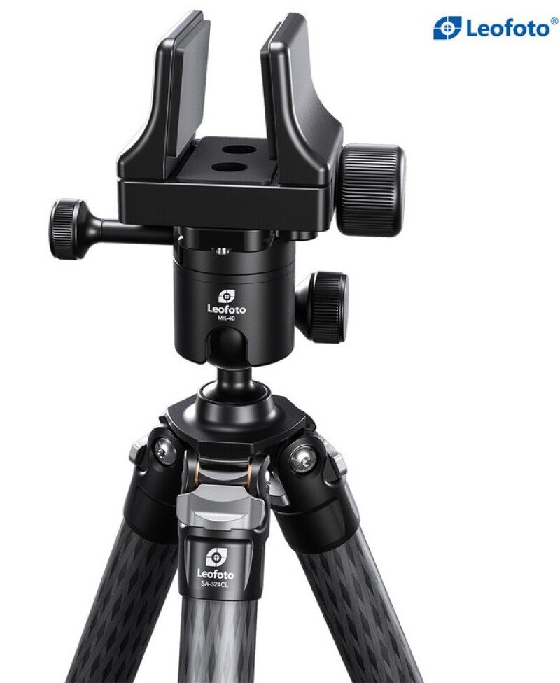 Produktabbildung SA-324CL Carbon-Dreibeinstativ mit Kugelkopf MK-40 und Gewehrklemme GS-3