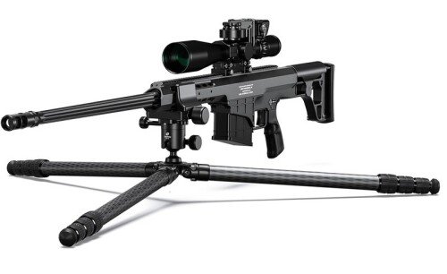 Produktabbildung SA-324CL Carbon-Dreibeinstativ mit Kugelkopf MK-40 und Gewehrklemme GS-3