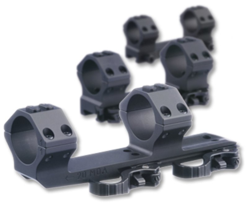 Produktabbildung Recknagel Blockmontage verlängerte Ausführung (gekröpft) /  30mm / 22mm / 20 MOA /  Hebel / 50mm
